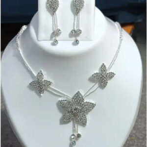 Women's artificial necklace and earrings jewellery set