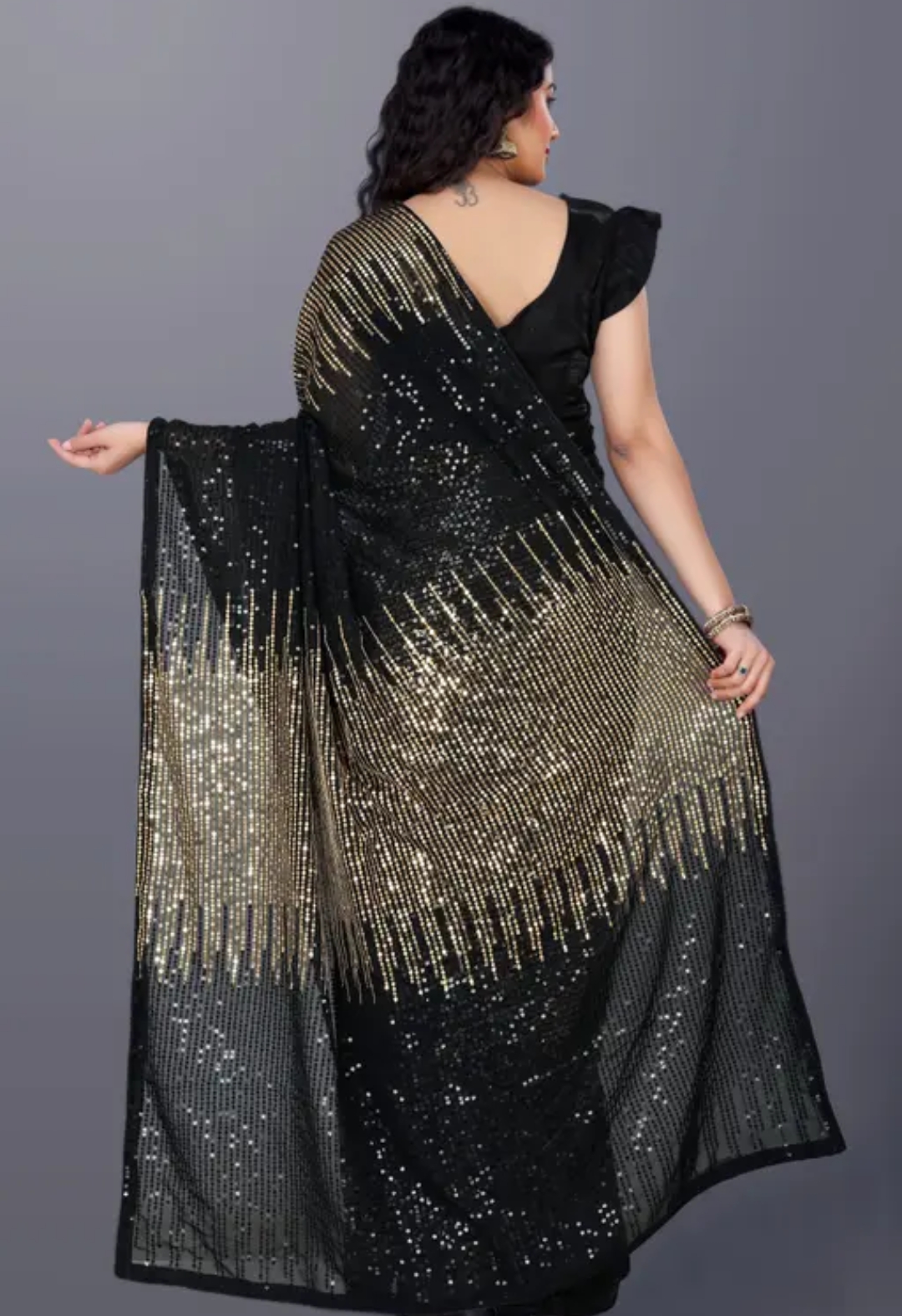 Party wear saree - Image 2