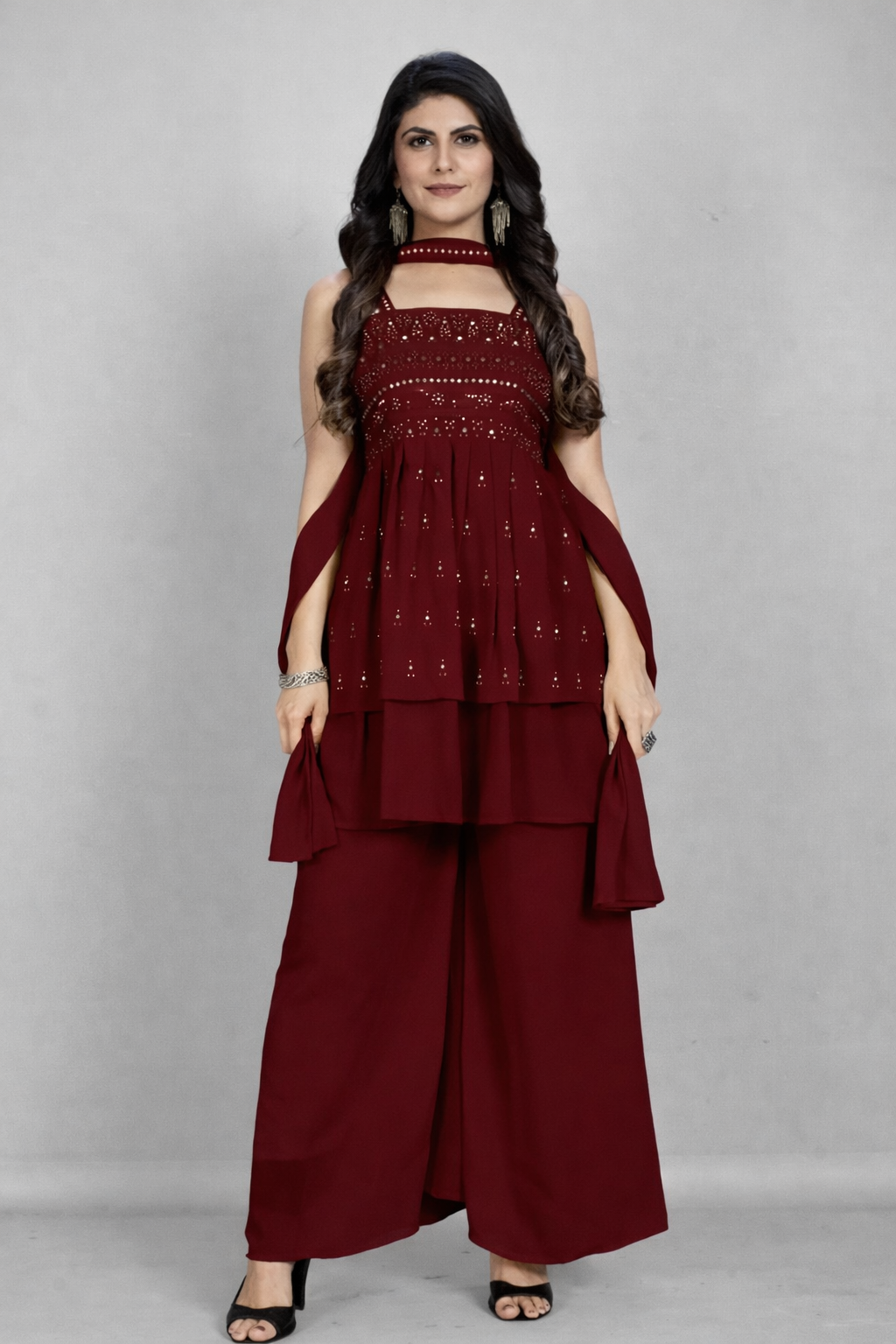 Women's Fancy plazzo & kurta set
