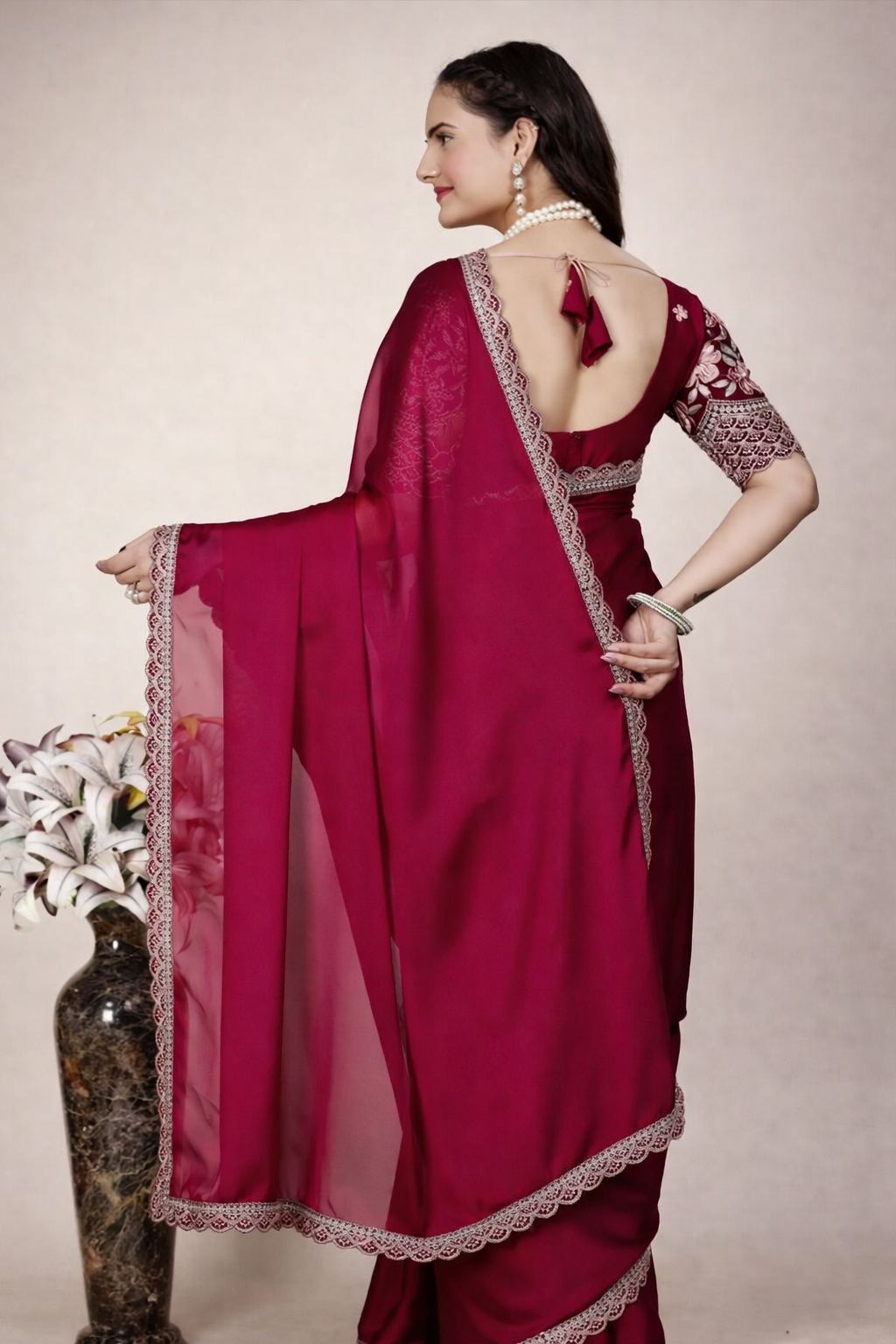 Women's chiffon saree - Image 3
