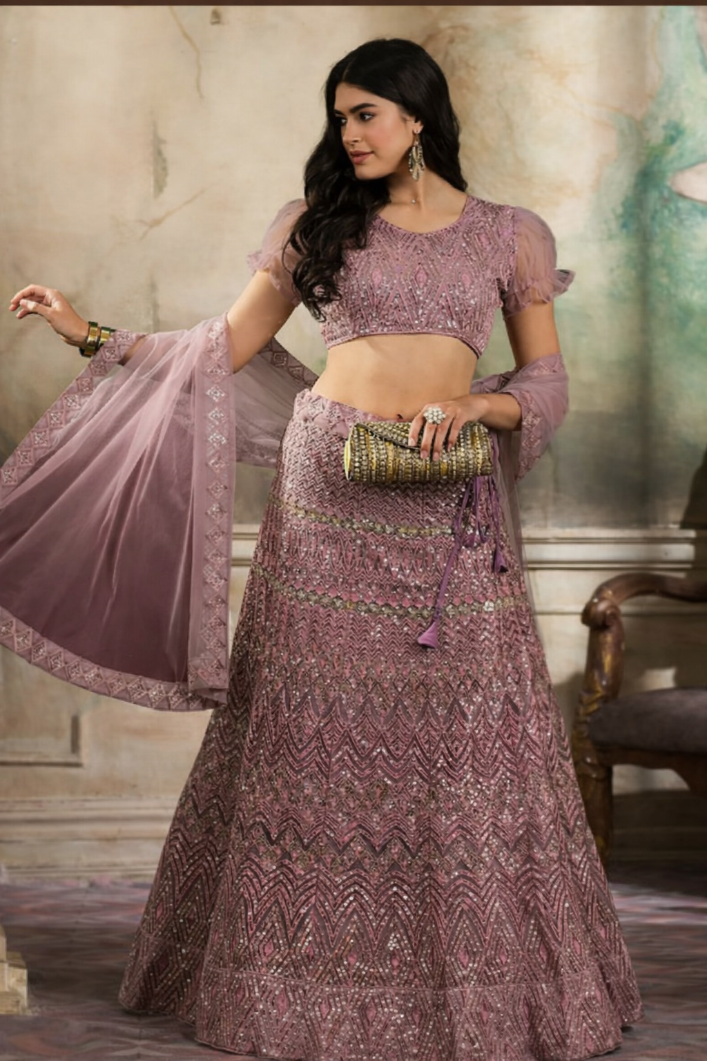 Beutiful party wear lehenga choli set - Image 2