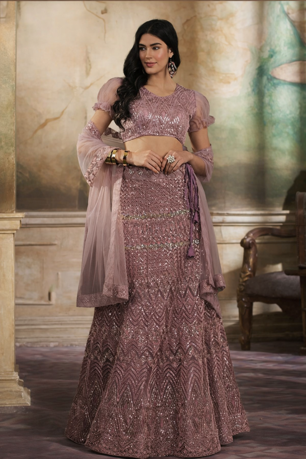 Beutiful party wear lehenga choli set