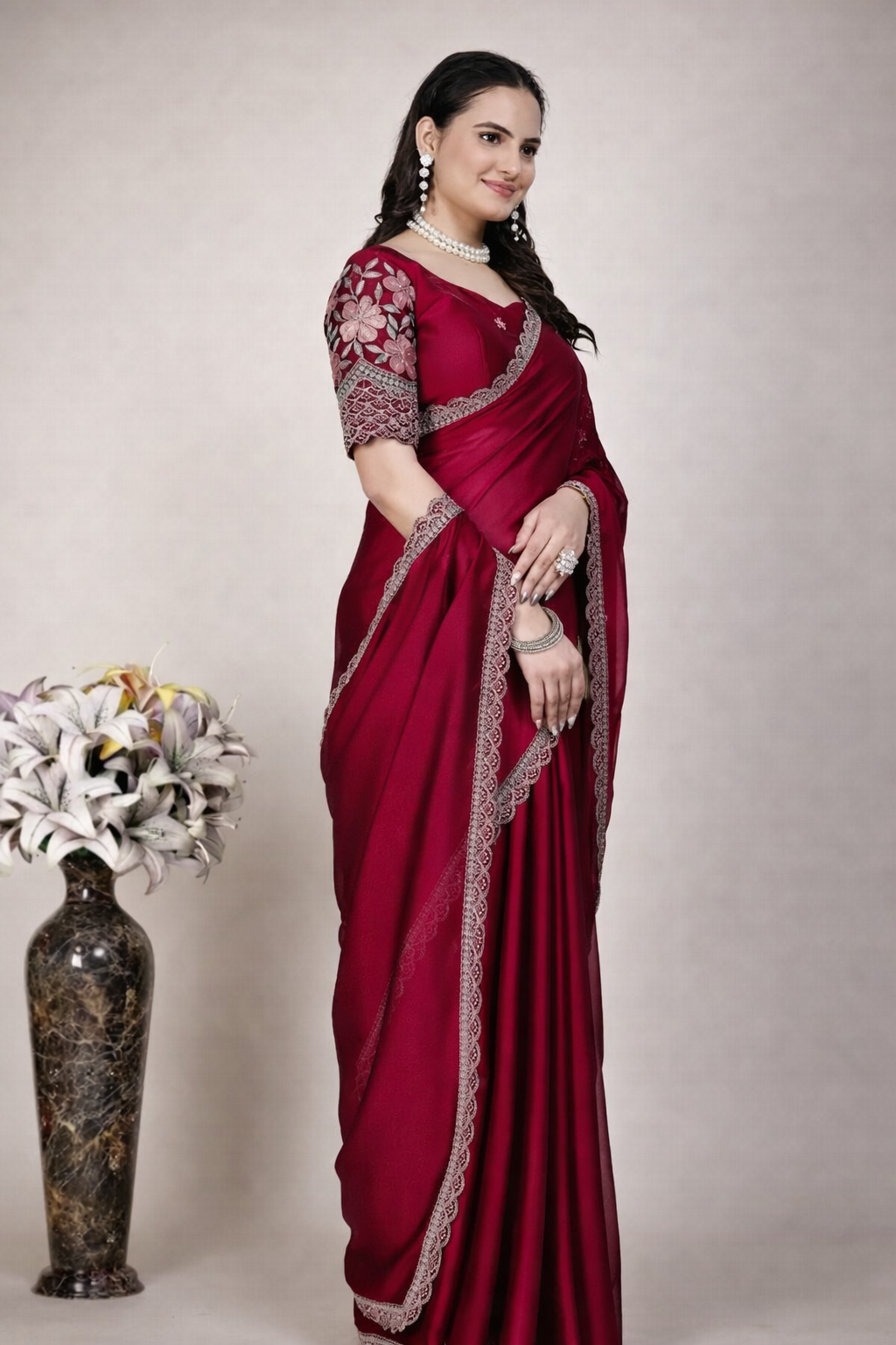 Women's chiffon saree - Image 2