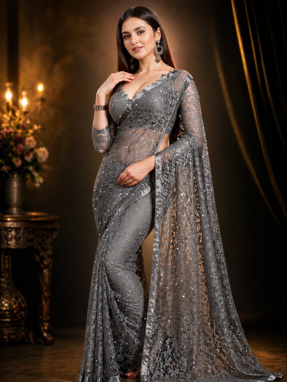 Beutiful party wear saree 3 Beutiful party wear saree