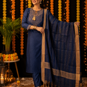 Premium Cotton Kurti Pant Dupatta Set Festive Wear Collection for Girls & women