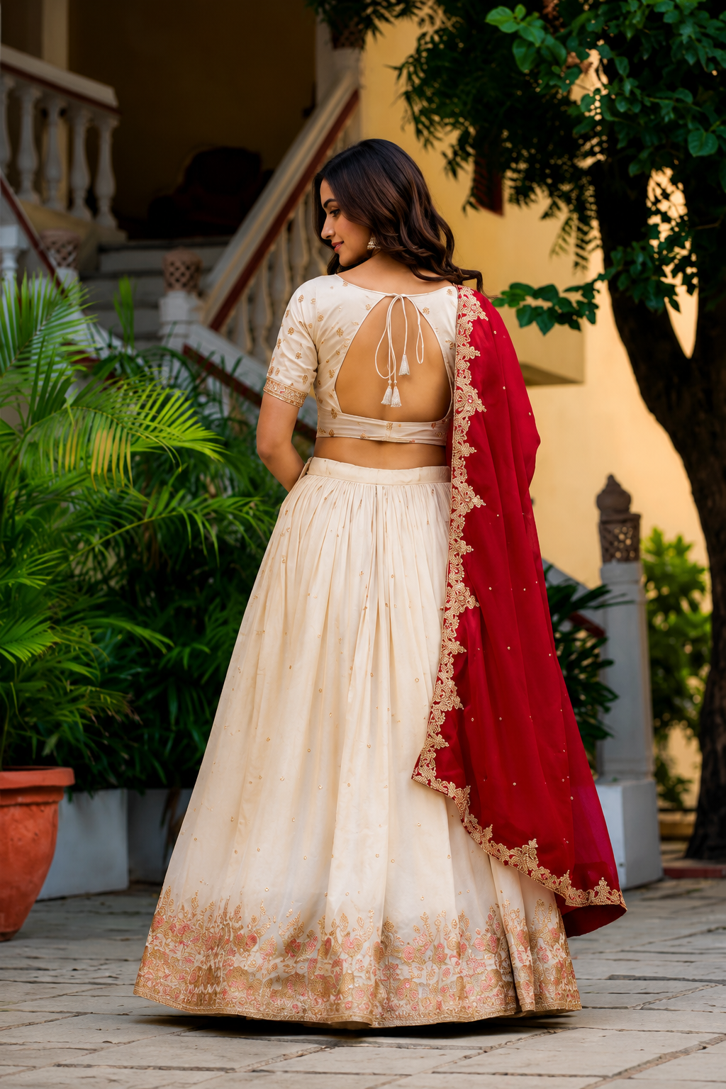 Women’s Premium Festive Embroidered Lehenga Choli with Dupatta - Image 3