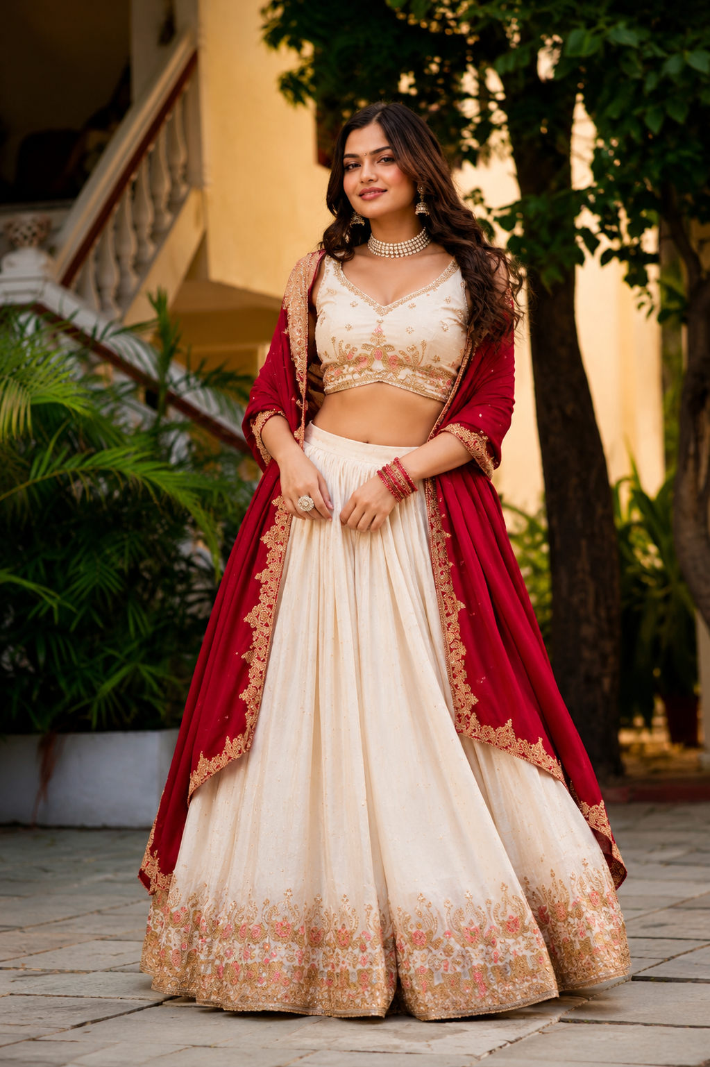 Women’s Premium Festive Embroidered Lehenga Choli with Dupatta