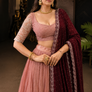 Women's Premium Chinon Silk Wedding & Festive Lehenga Choli