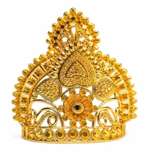 Laddu Gopal Gold Polish Mukut 5 CM | Fancy Designer Crown for Kanha Ji