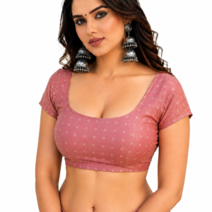 Stylish Dusty Pink Chiffon Saree with Matching Blouse Piece