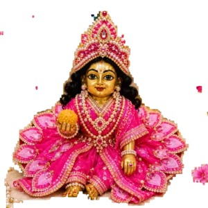 Luxury Laddu Gopal Poshak | Rani Pink Dress, Mukut & Pajama Set