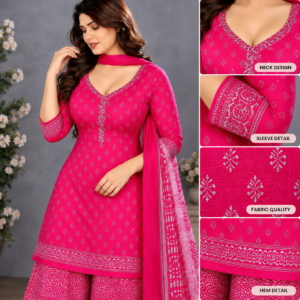 Stylish Pink Traditional Punjabi Dress Set for Women