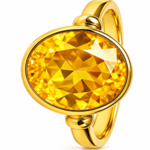 7.25 Ratti yellow saphire gemstone ring