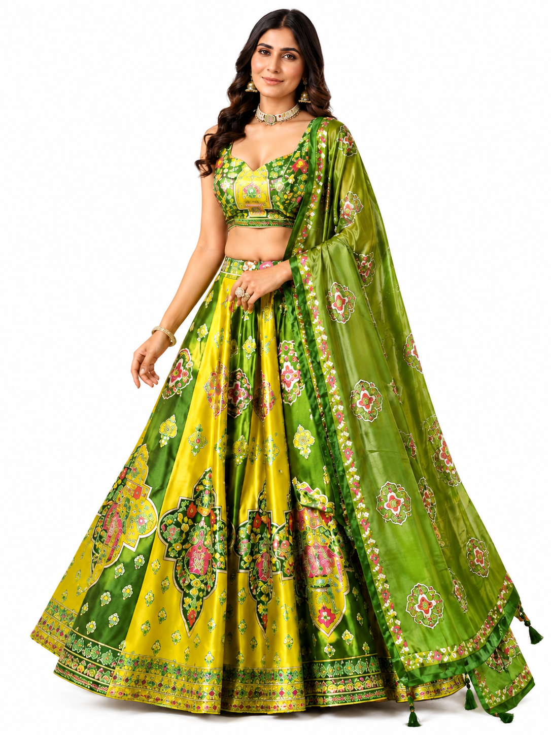 Navratri Special Green Chaniya Choli 1 Navratri Special Green Chaniya Choli